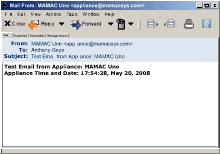 Maverick Email Test From Appliance