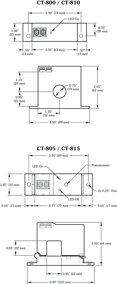 CT-800's Dimensions