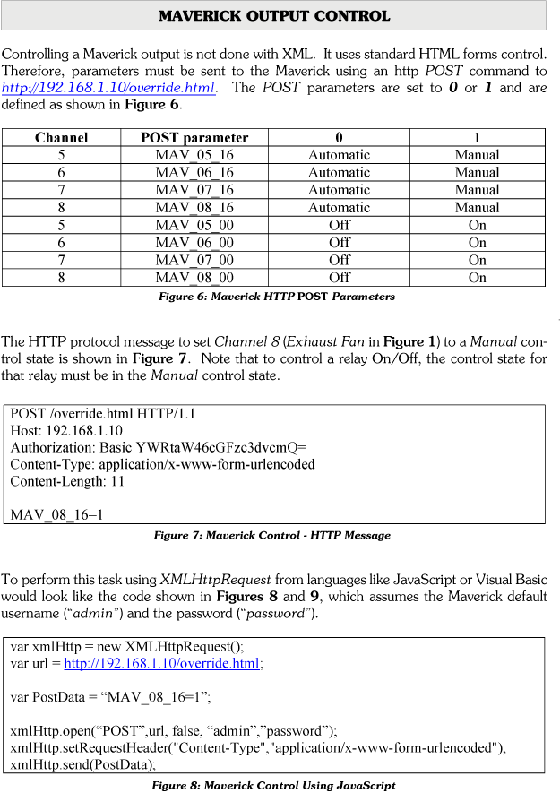 Parsing Maverick XML Data and Remotely Controlling Outputs page 7