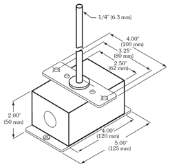 Dimensions for TE-702-B/C